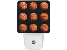 Luminária Noturna De Basquete Com Sensor, Luminária De Parede Led Com Sensor Crepuscular