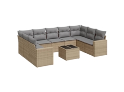 Garden Sofa Set, Garden Sofa Sets Vidaxl Bege Rattan / Vime (n/a)