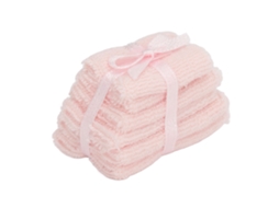 Toalhas de Banho em Miniatura 2026, Escala 1:12, para Casa de Bonecas, Acessórios de Decoração, Conjunto Rosa
