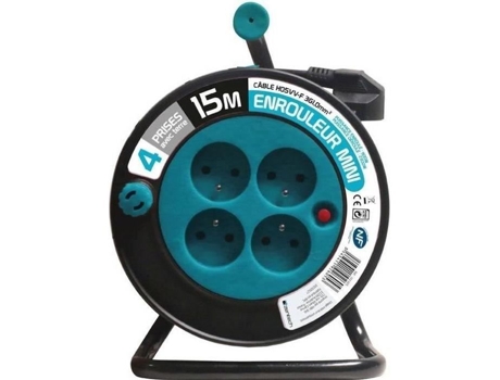 Carretel Doméstico Zenitech 15m 3g1 Mm² Azul