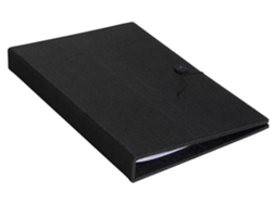 Pasta de Menu EUROPEL Linho Din A4 Preto