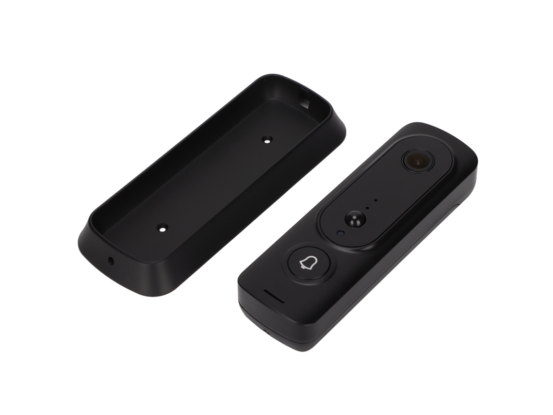 Campainha de Vídeo Sem Fio Tuya App Wifi com Sensor de Presença, Monitoramento em Tempo Real e Câmera, Preta. Brilvibera_ozo