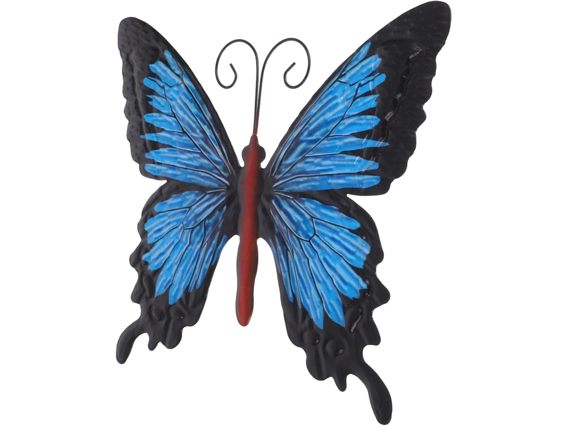 Pingente de Borboleta Decorativo Parede em Ferro, Arte para Pendurar Na, Uso Interno e Externo, CHABERLU