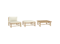 Garden Lounge Set, Garden Lounge Sets Vidaxl Branco Bambu (n/a)