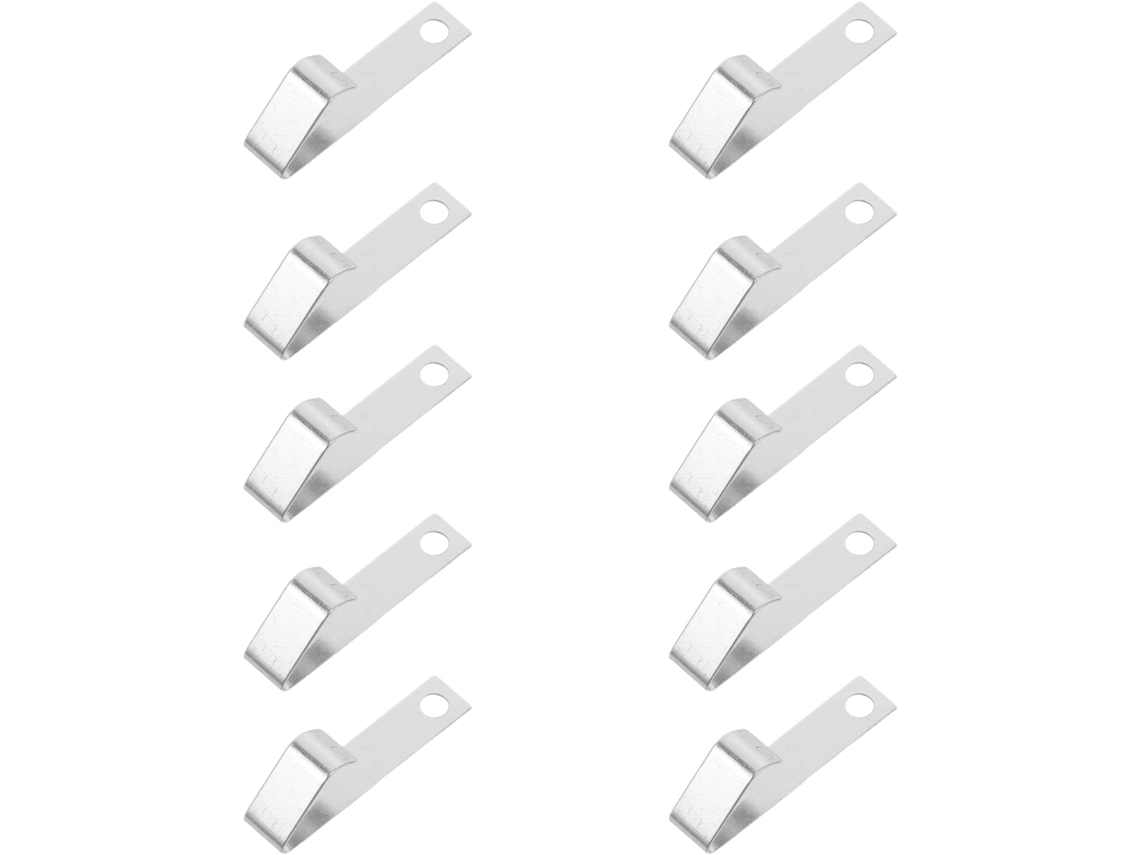 Conjunto De 10 Conectores De Bateria Aa Em Aço Prateado Para Dispositivos Eletrônicos.