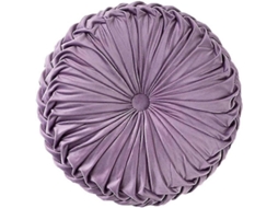 Almohada Redonda De Terciopelo Para Hogar Decoración Almohadón Plisado Para Sofá Silla Cama Carro Lavanda