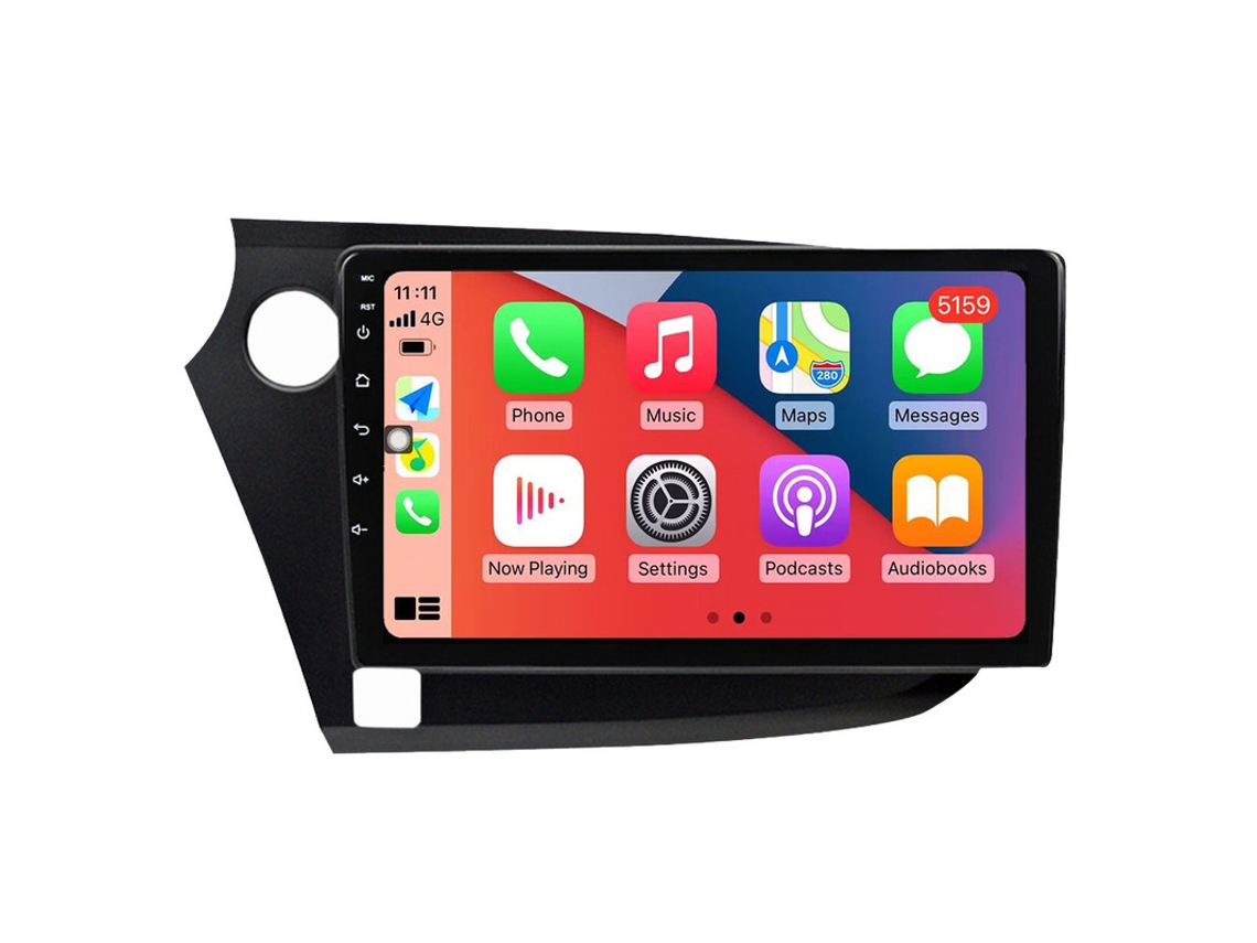 Auto Rádio Carro Bluetooth Autoradio 8GB RAM 128G ROM CarPlay Navegação GPS Ecrã Táctil RoverOne para Honda Insight 2 2009-2014  