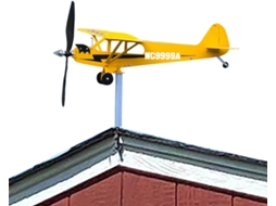 Cata vento Decoração Giratória de Metal em Estilo 3d com Plugue Cata vento em Formato de Avião, Arte Cinética, CHABERLU