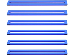 Marcadores de página para leitura complementar, 6 peças, acrílico azul