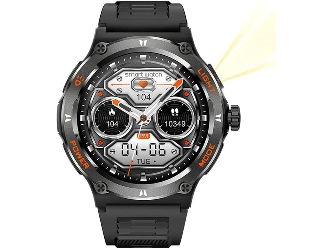 Smartwatch masculino Bestvite com tela sensível ao toque de 1,53", rastreador de condicionamento físico, resistência à água de 3 ATM, monitor de frequência cardíaca e oxigênio no sangue