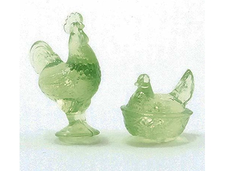 Miniatura  Rooster and Nesting Hen (Idade Mínima: 4 Anos - 3.2x2x1 cm)