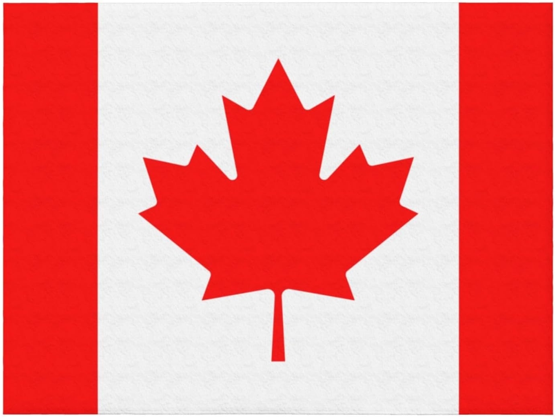 Manta de Flanela Ultramacia Phayah com Estampa da Bandeira Canadense Ideal para Sofá Cama Sala Estar Escritóri