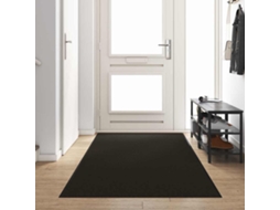 Vidaxl Tapete De Entrada Preto 120 X 400 Cm 100% Poliamida