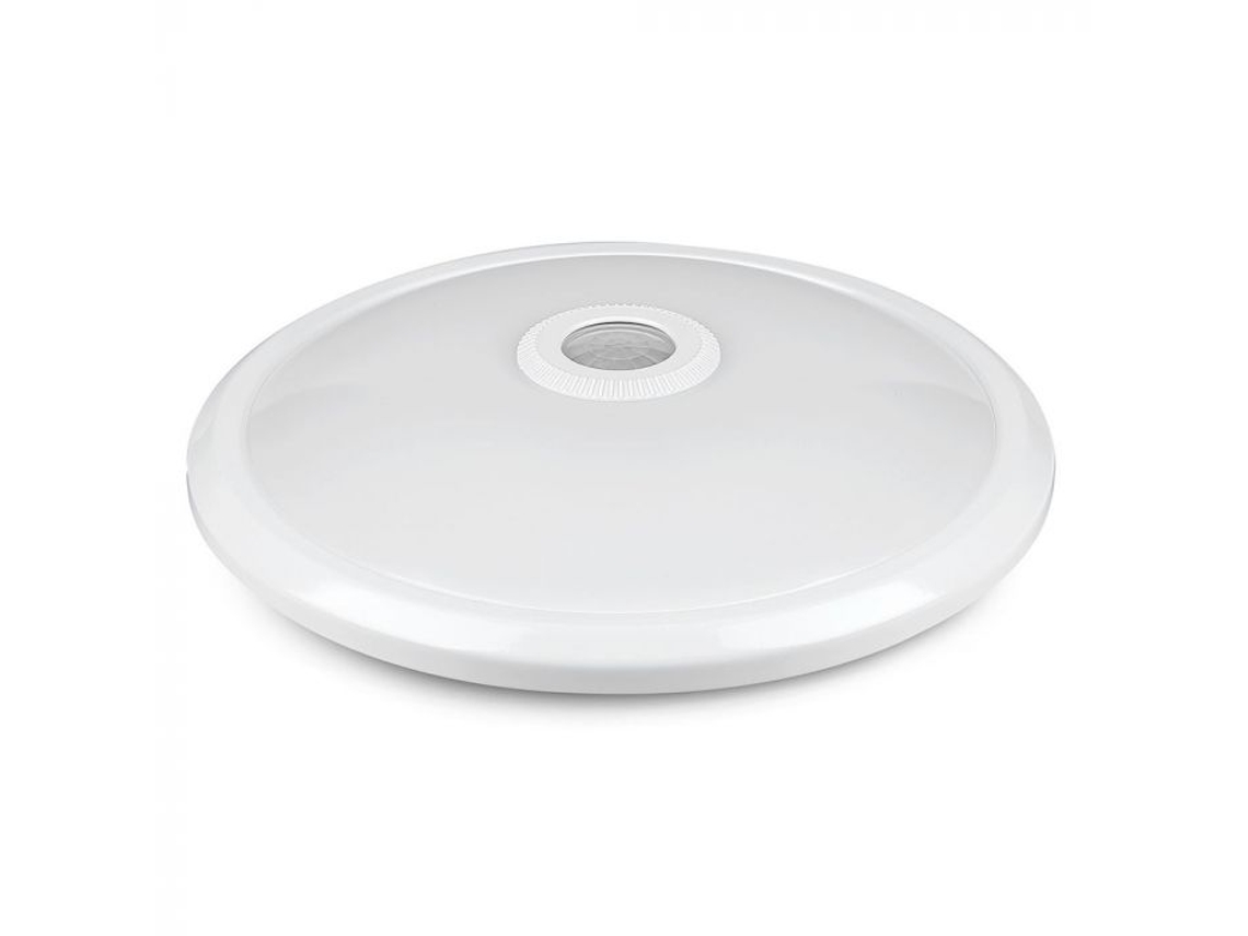 Plafon C/sensor De Movimento Led Dome 12w 6400k C/chip Samsung 120° V Tac