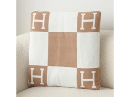 Cobertoralmofada Decorativa 3 Em 1 Na Cor Cáqui (almofada Para Carro, Encosto, Manta, 45x45cm - Enchimento Não Incluído)
