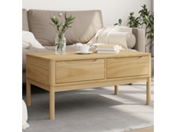 Vidaxl Mesa De Centro Floro 99x55,5x45 Cm Pinho Maciço Castanho Mel