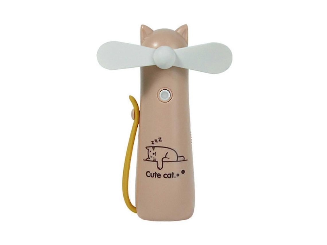 Ventilador De Mão, Usb Recarregável, Atomizador, Portátil Com Frasco Spray Para Refresca R O Verão. Rosa.