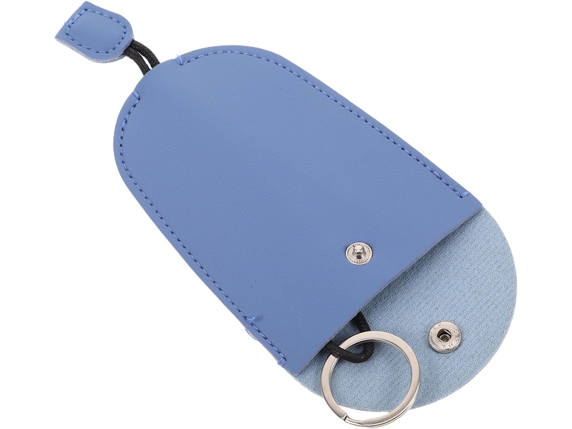 Porta-chaves Compacto Em Pu Para Carro Com Aba E Botão De Pressão