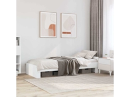 Vidaxl Estrutura De Cama 90x190 Cm Derivados De Madeira Branco