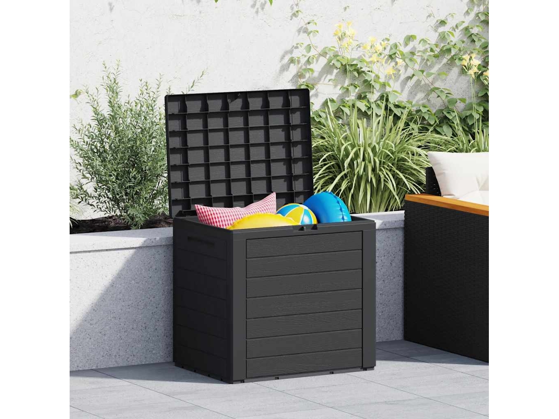 Vidaxl Caixa Arrumação P/ Jardim 58,5x46x55 Cm Polipropileno Antracite