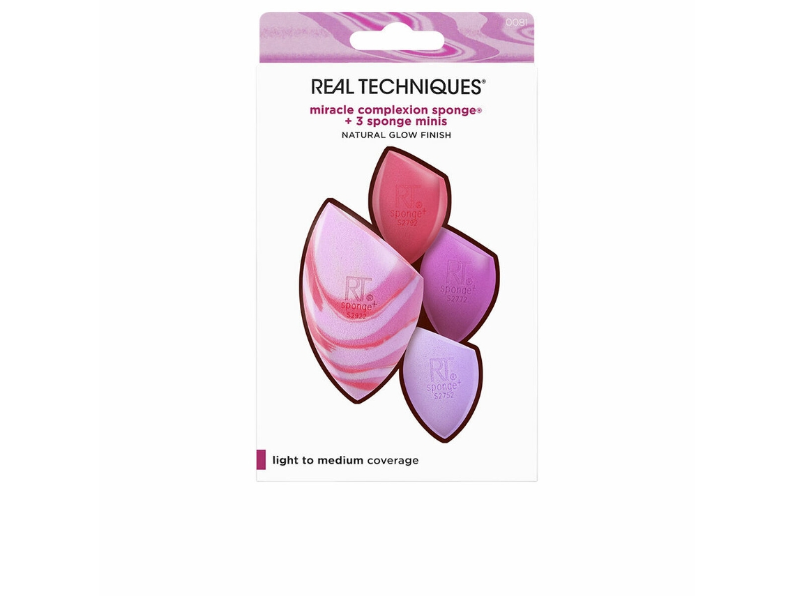 Esponja para Maquilhagem Real Techniques Miracle Complexion 4 Peças