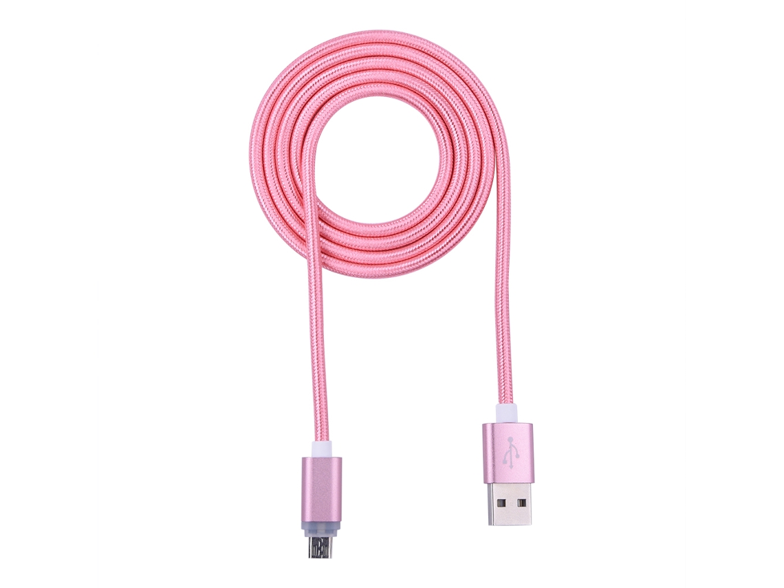 Cabo de Dados Novo Cabo de Dados Android de Nylon Iluminado com Desligamento Inteligente (ouro Rosa) EOOCOO (desligamento Inteligente, Iluminado)