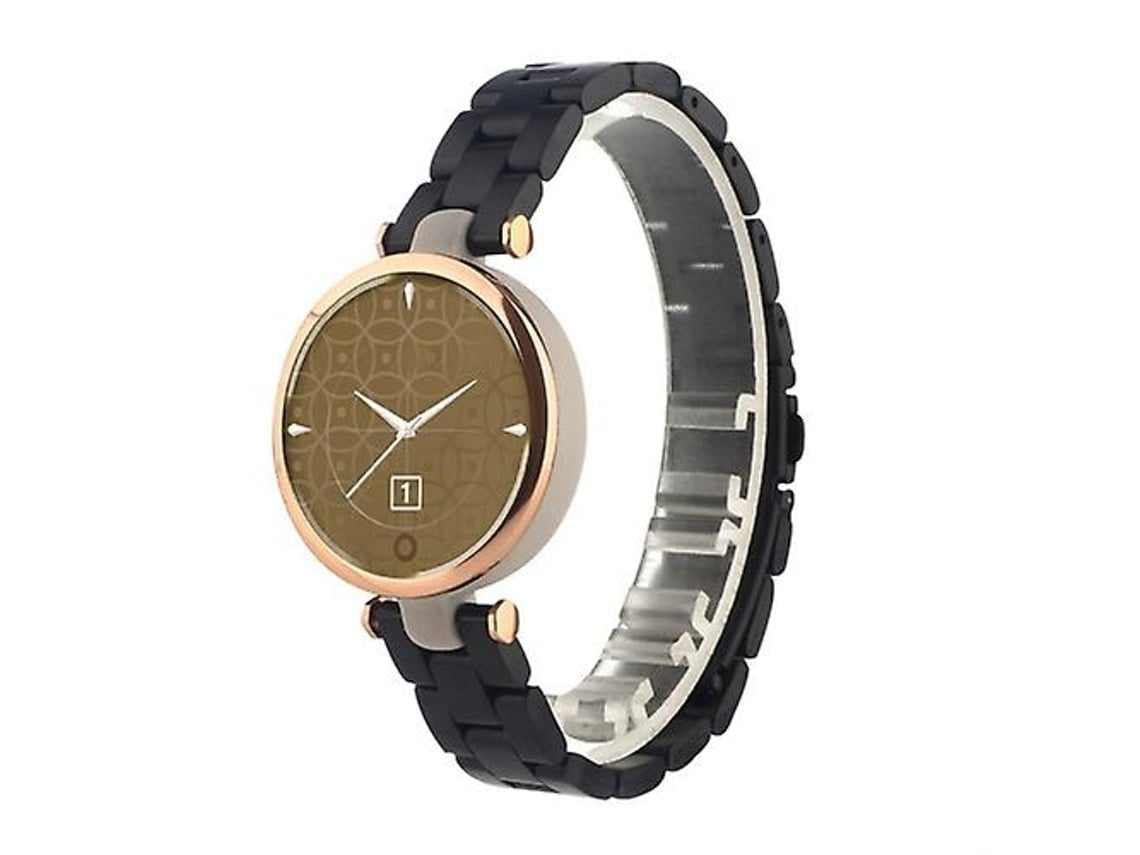 Lurelia Pulseira De Relógio Xiaoman Garmin Lily Black Aço Inoxidável Com Três Contas Destacáveis