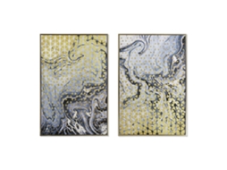Pintura Dkd Home Decor Abstrato 2 Pcs 60 X 3 X 90 Cm