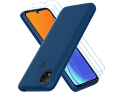 Capa Nfc Ultra Fino Proteção Antichoque Para Xiaomi Redmi 10a/9c/9c Nfc Hongwe. Textura Macia Azul