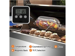 Termômetro Digital de Carne Churrasco Churrasqueira Fumante com Modo Cozimento Inteligente Alerta GOKOCO