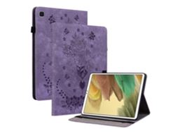 Capa de couro para tablet Webake com estampa de borboleta rosa