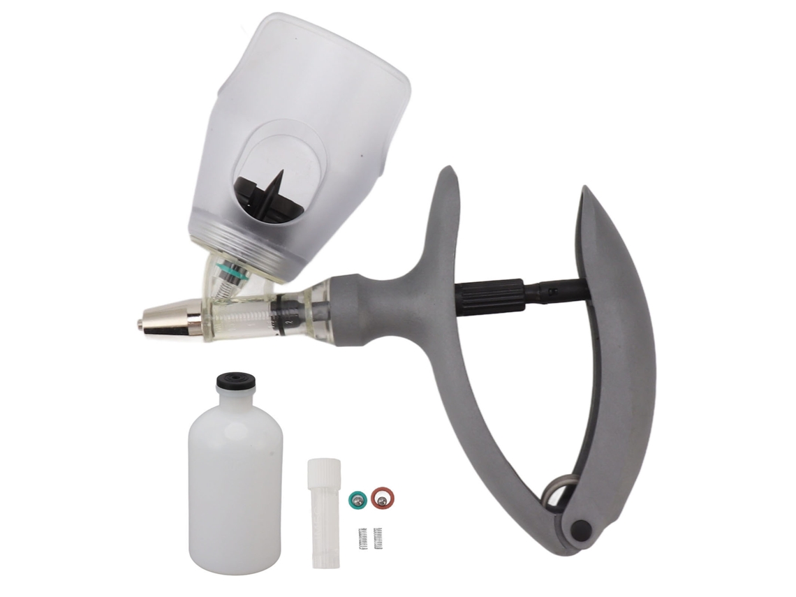 Seringa Veterinária Automática Contínua Ajustável 0.1~2ml para Gado Porco Ovelha S/MARCA