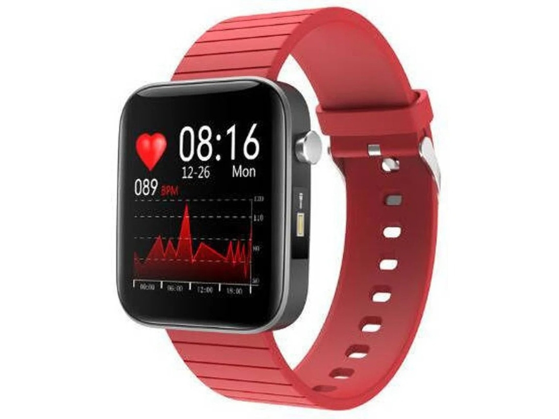 Sports Watch 1.54 Touchscreen, Monitor Cardíaco, Pressão Arterial, Sono, Atividade, Pedometria, Notificações, Homens/mulheres, Vermelho Bestvite