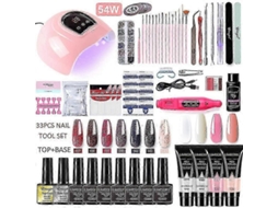 2025 Nail Set 120w/54w Uv Lamp For Manicure With Gel Polish GOKOCO