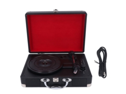 Tocador de discos vinil EOOCOO (reprodução bluetooth, usb, vintage 33/45/78 rpm)