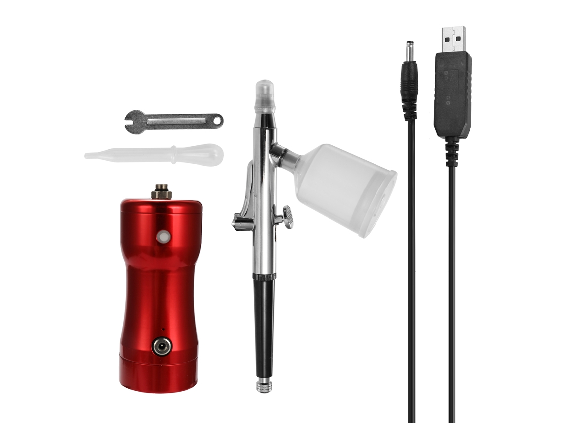Kit de Pincel de Ar com Compressor S/MARCA