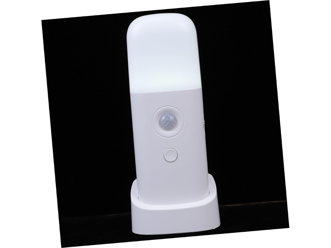 Luz noturna com sensor de movimento, 1 W, branca, para quarto.