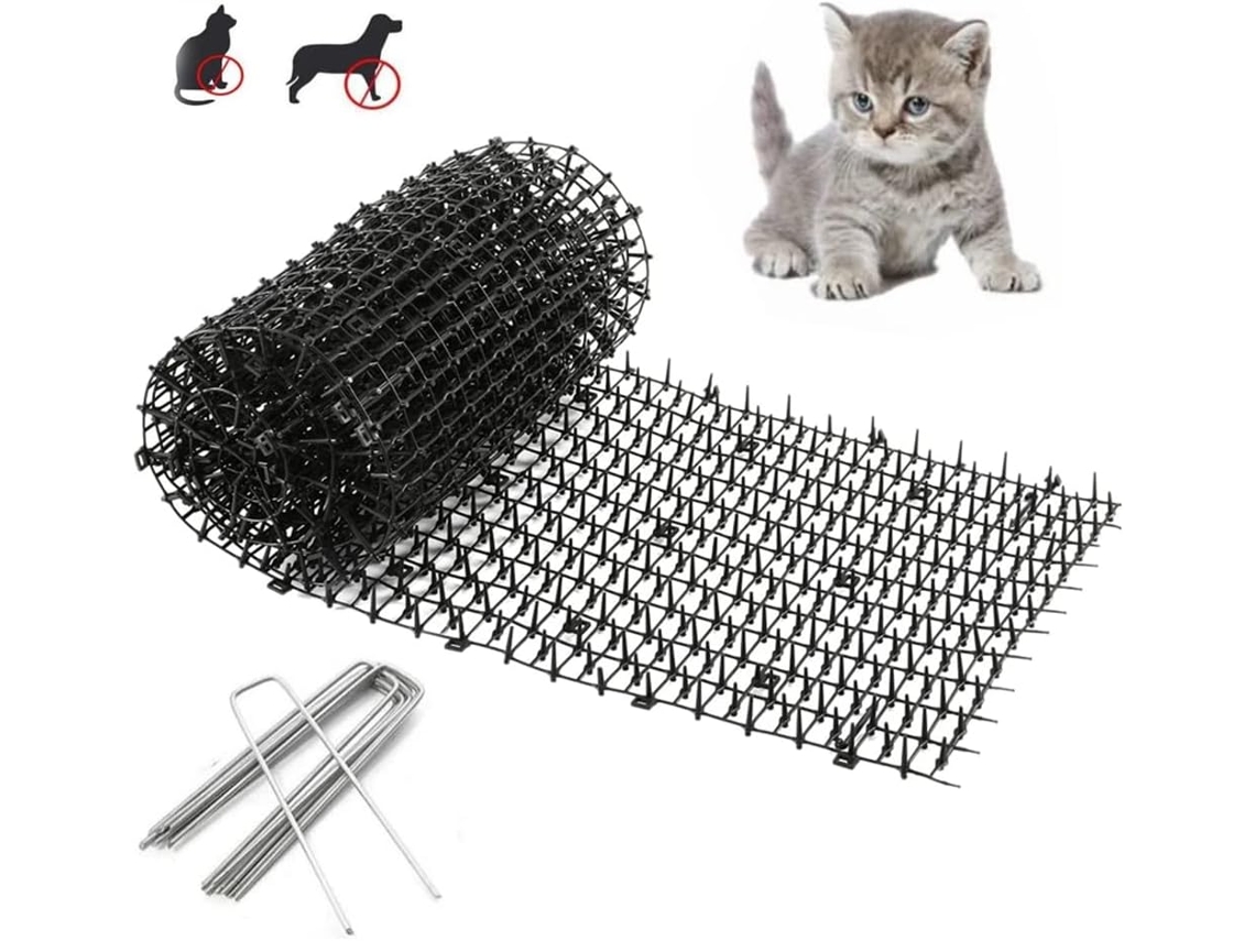 Scat Tapete Para Gatos Com Espinhos, Dissuasão Para Animais De Estimação Para Uso Interno Externo, Tapete Repelente De Gatos Seguro E Humano Com Espig