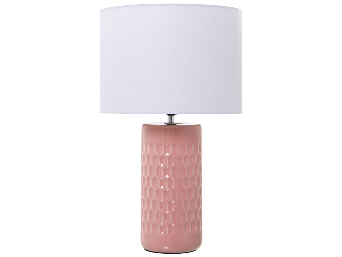 Candeeiro de Mesa DRW (Rosa - Cerâmica - 25x42 cm)