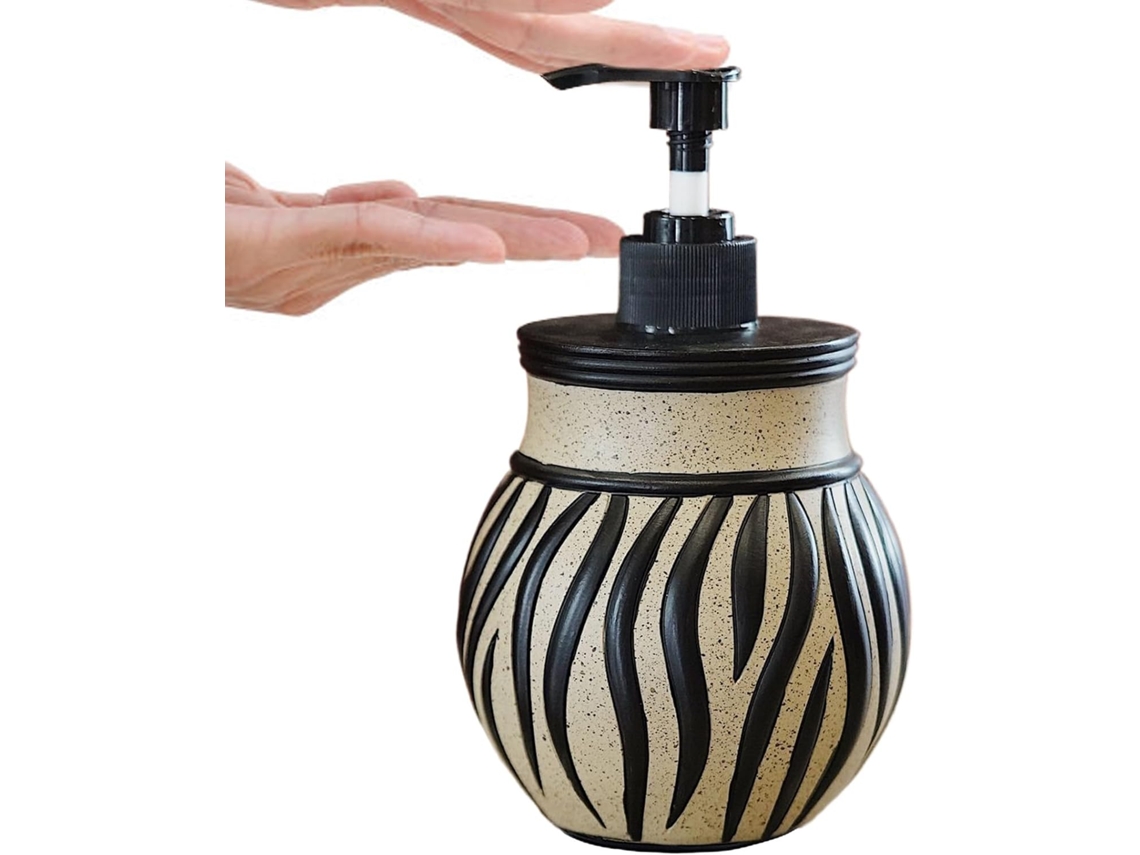 Dispensador De Sabonete Líquido Para Mãos Com Estampa De Zebra, Estilo Retrã´, Frasco Recarregável De 400ml Para Vayotoy