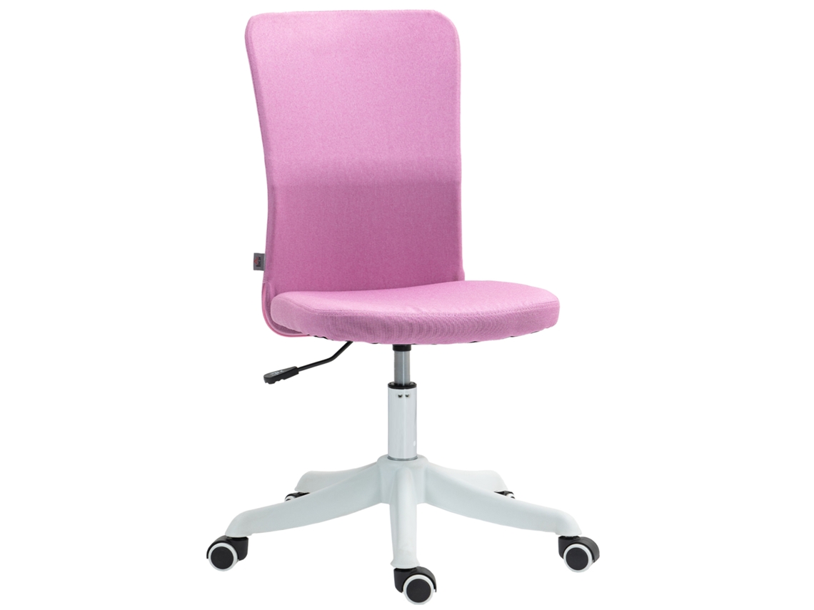 Cadeira com rodízios, altura ajustável, estofada em linho sintético, rosa ZENCORE SERVICES