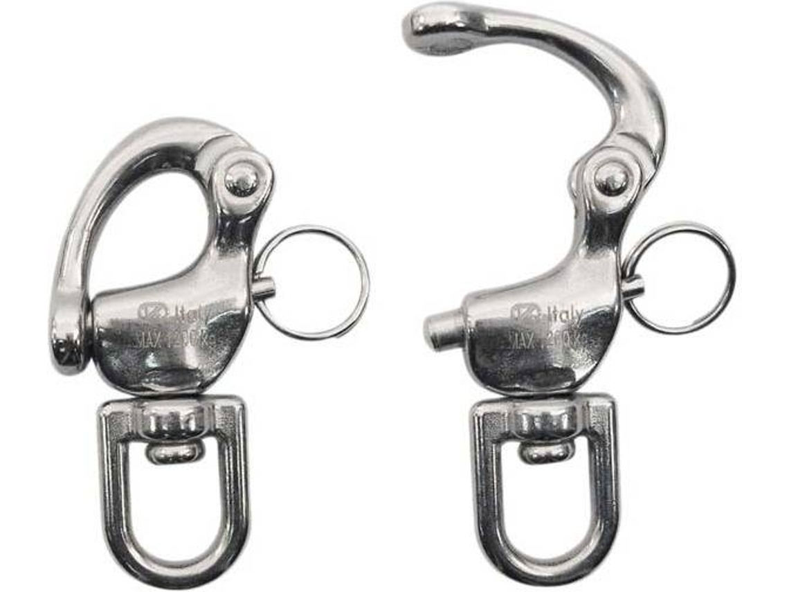 Mosquetão De Escalada KONG Quick Release Rotary Ring Connector (Prateado - 1)