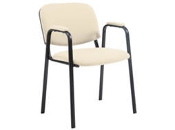 Cadeira para visitantes Ken Pro em tecido creme CLP