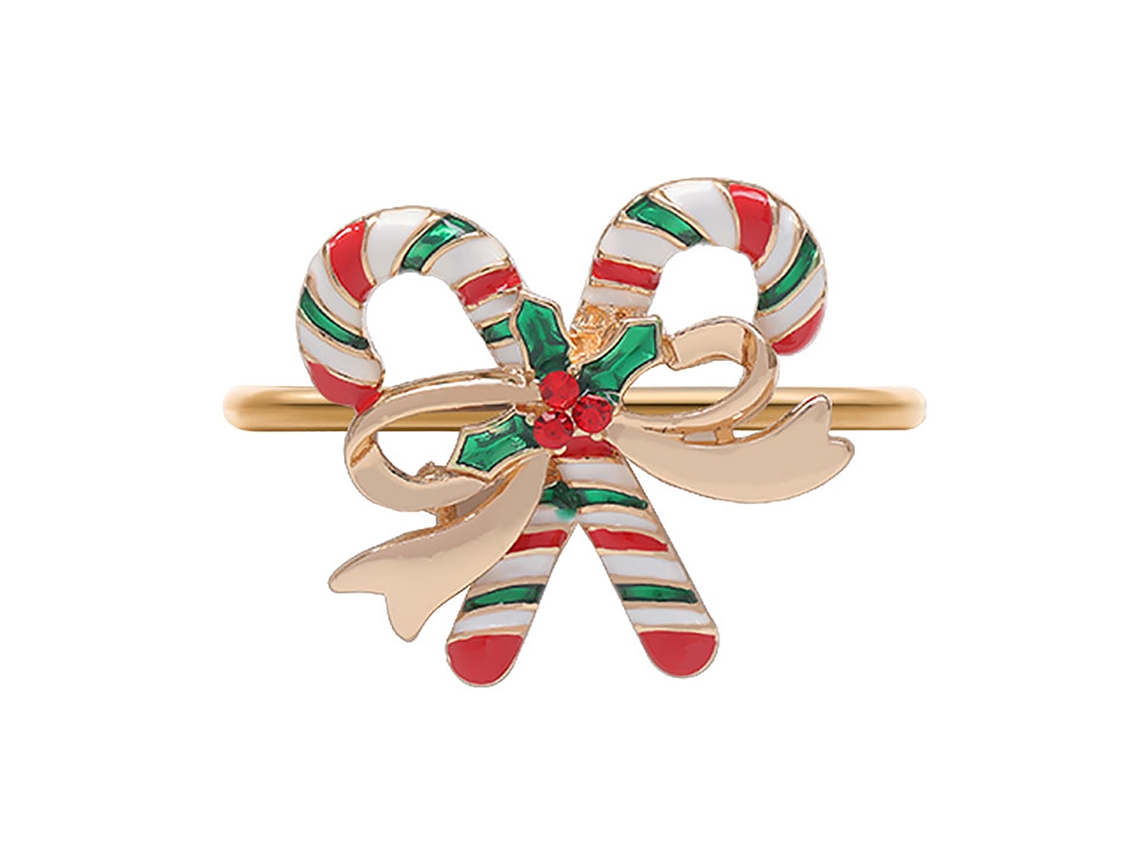 Guirlanda Decorativa De Natal Com Anel De Guardanapo De Floco De Neve Da Laxiscreed Para Mesas Festivas