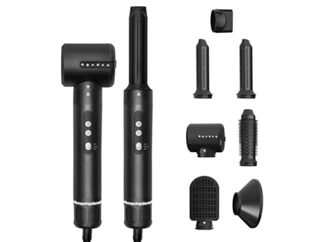 Secador de Cabelo SIURN Modelador de Ar 7 em 1 Preto