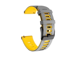 Pulseira De Silicone Bicolor 20 Mm, Compatível Com Huawei Watch Gt 3 42, Amarelo Acinzentado., Acabamento Moderno