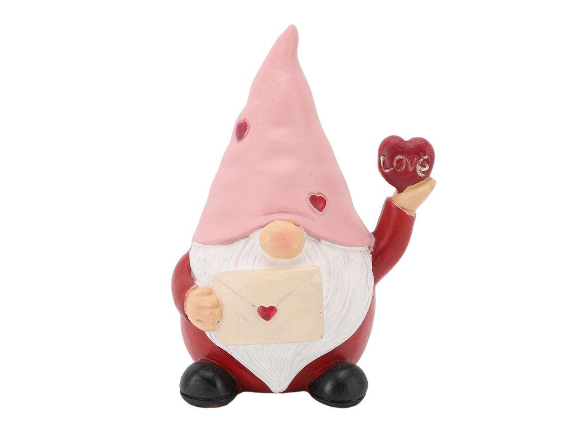 Estátua de Gnomo de Resina Adorável Decorativa para Casa Casamento Feriado Presente Bs3010 S/MARCA