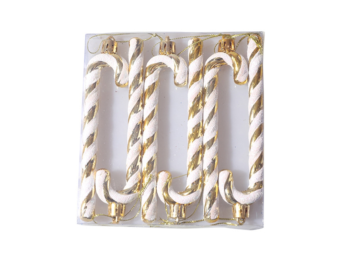 Pack de 6 confetes de árvore de Natal em plástico, 13cm, para decoração festiva LAXISCREED