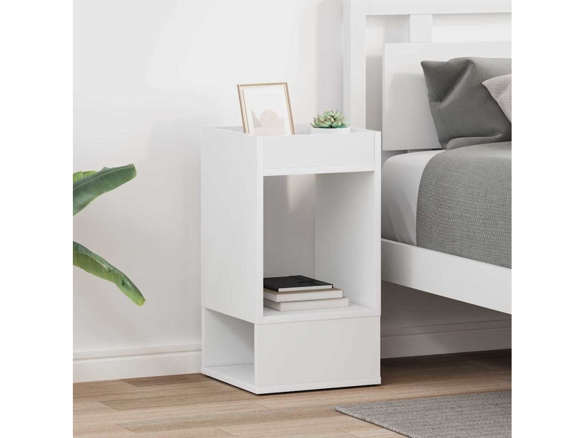 Vidaxl Mesa De Apoio 2 Pcs Branco 30 X 30 X 56 Cm Madeira Processada