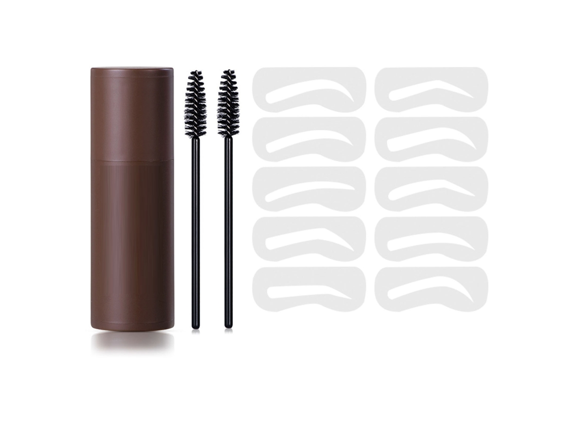 Kit De Sellos Para Cejas Con 10 Plantillas Y 2 Brochas Para Maquillaje